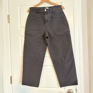 Evereve Grey high waisted barrel pants
